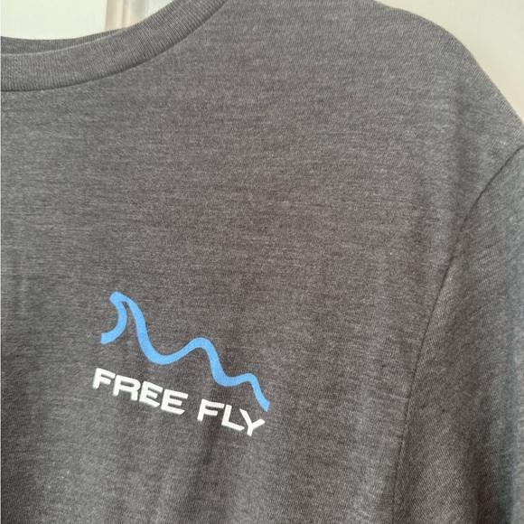 Free Fly Downshore Tee Heather Black Sand NWT Medium M - Picture 3 of 4